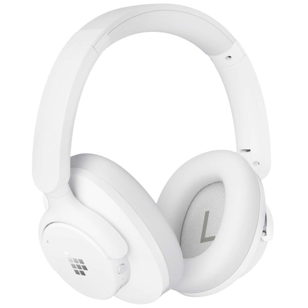 Tronsmart - Q20 Active Noise Cancelling Headphones, Wireless Over-Ear Bluetooth Headphones, 60H Playtime, Deep Bass, Comfort Fit - White