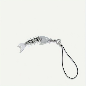 1pc Simple Aluminum Fishbone Phone Strap, Universal Fit for All Cell Phones, Easy Installation, Durable & Stylish Accessor