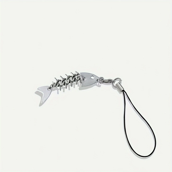 1pc Simple Aluminum Fishbone Phone Strap, Universal Fit for All Cell Phones, Easy Installation, Durable & Stylish Accessor