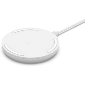 Belkin - Wireless Charging Pad 15W - BOOST↑CHARGE Qi Charger for Apple iPhone, AirPods, Power Supply and Cable Included - White