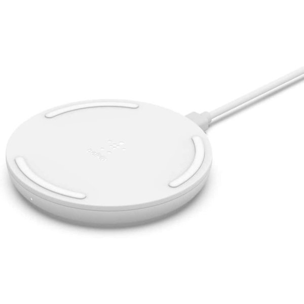 Belkin - Wireless Charging Pad 15W - BOOST↑CHARGE Qi Charger for Apple iPhone, AirPods, Power Supply and Cable Included - White