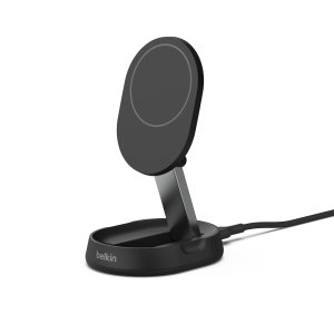 Belkin - Convertible Stand 15W - MagSafe-Compatible Qi2 Charger, iPhone Charger for Apple iPhone 16, Apple Airpods, & More - Black