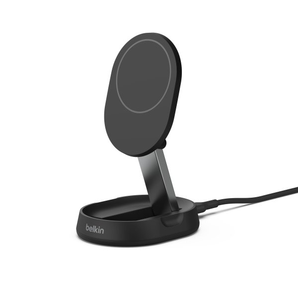 Belkin - Convertible Stand 15W - MagSafe-Compatible Qi2 Charger, iPhone Charger for Apple iPhone 16, Apple Airpods, & More - Black