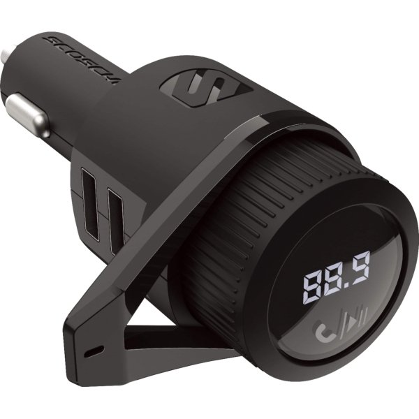 Scosche - BTFREQ Bluetooth FM Transmitter Hands Free Car Kit w/ Dual USB ports V5.0 - Black