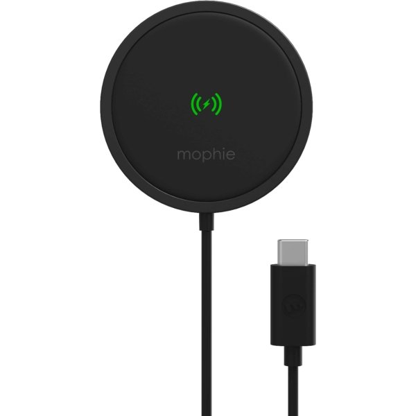 mophie - Snap+ 15W Fast Charge Wireless Charger with MagSafe Compatibility - Black - Image 3