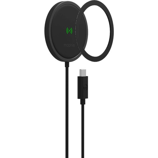 mophie - Snap+ 15W Fast Charge Wireless Charger with MagSafe Compatibility - Black - Image 4