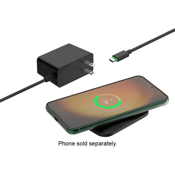 Belkin - BOOST↑CHARGE Pro 15W Universal Easy Align Wireless Pad, Fast Charger for Apple iPhone, Samsung, AirPods, and More - Black - Image 3