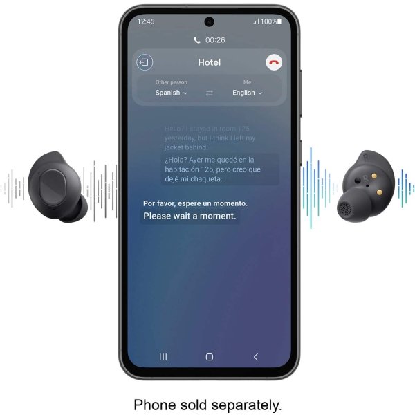 Samsung - Galaxy Buds FE Wireless Earbud Headphones - Graphite - Image 3