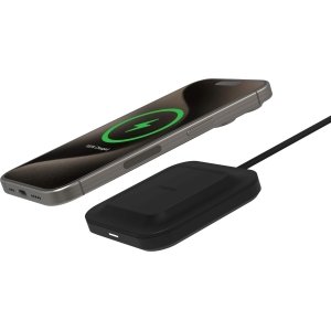 mophie - 15W Wireless Pad for iPhone or Android - Black