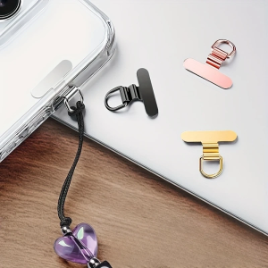Mobile Phone Lanyard Pad, Mini Stainless Steel Silent Hole Clip