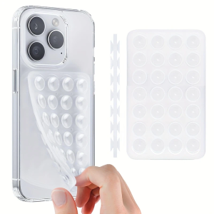 2pcs New Mobile Phone Suction Cup Square Double-sided Silicone Suction Cup Sticker Lazy Holder