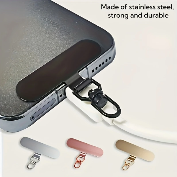 Upgraded 360° Rotating Stainless Steel Mobile Phone Lanyard Connector - Image 3