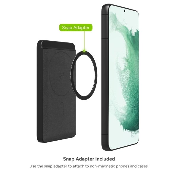 mophie - Snap+ Juice Pack Mini 5,000 mAh Portable Charger with MagSafe Compatibility - Black - Image 2