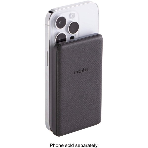 mophie - Snap+ Juice Pack Mini 5,000 mAh Portable Charger with MagSafe Compatibility - Black - Image 3