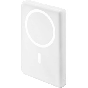 Best Buy essentials™ - 5,000mAh Magnetic Wireless Portable Charger for iPhone and Most USB-C Devices - White