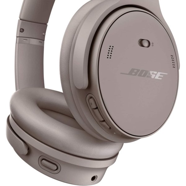 Bose - QuietComfort Wireless Noise Cancelling Over-the-Ear Headphones - Sandstone - Image 4
