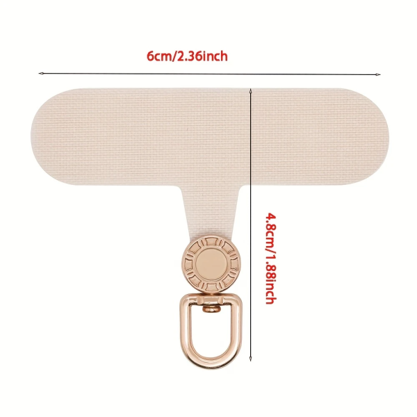 Rotatable Nylon Cell Phone Lanyard Patch with Detachable Metal Carabiner Clip - Image 2